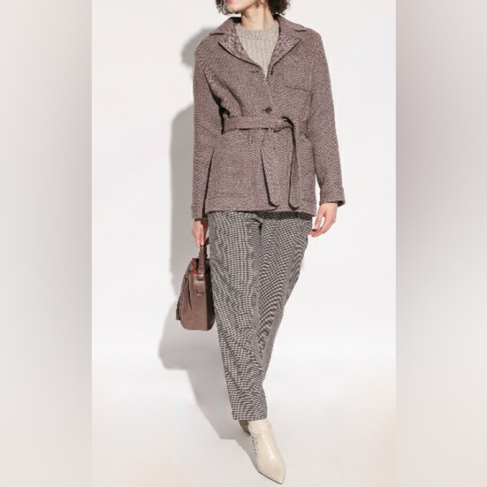 APC | Wool-blend Single-breasted Belted Jacket